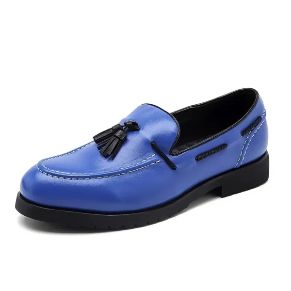 Mocassins britanniques grande taille pour hommes, Chaussures décontractées et professionnelles à enfiler, parfaites pour les mariages et les fêtes, semelle en caoutchouc durable - Image 7