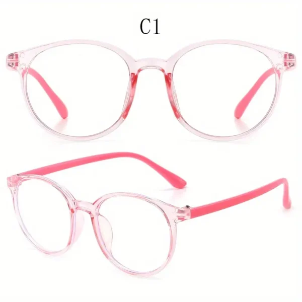 Lunettes à monture ovale mignonnes, lunettes de protection des yeux à monture TR, pour les adolescents, décorations scolaires quotidiennes – Image 8