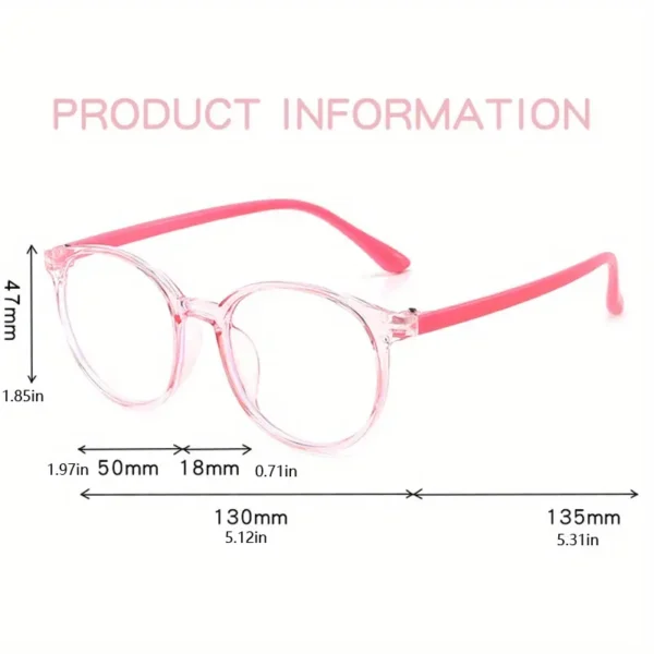 Lunettes à monture ovale mignonnes, lunettes de protection des yeux à monture TR, pour les adolescents, décorations scolaires quotidiennes – Image 11