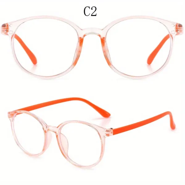 Lunettes à monture ovale mignonnes, lunettes de protection des yeux à monture TR, pour les adolescents, décorations scolaires quotidiennes – Image 12