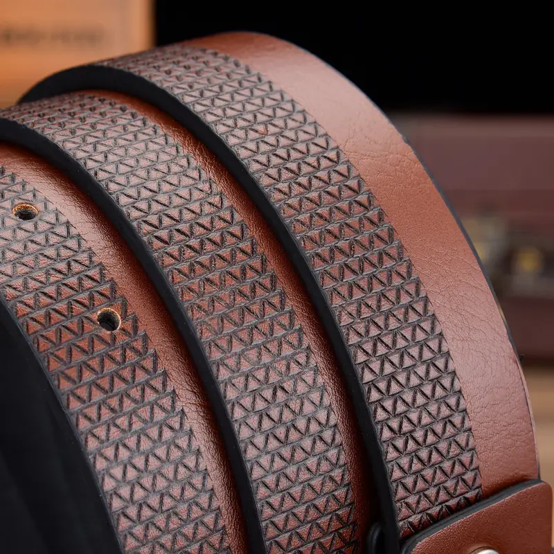Ceinture en PU à boucle carrée pour homme, décoration de pantalon, ceinture d'affaires tendance, adaptée à un usage quotidien, choix idéal pour les cadeaux 4 Ceinture en PU à boucle carrée pour homme, décoration de pantalon, ceinture d'affaires tendance, adaptée à un usage quotidien, choix idéal pour les cadeaux – Image 3