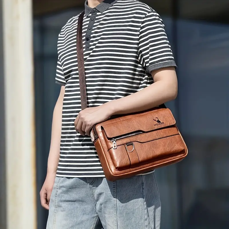 WEIXIER Sac à bandoulière pour printemps et été, sac à main décontracté en PU, cadeau pour père/anniversaire 3 WEIXIER Sac à bandoulière pour printemps et été, sac à main décontracté en PU, cadeau pour père/anniversaire – Image 2
