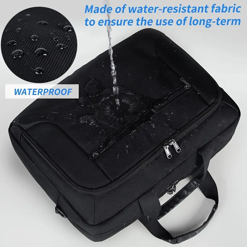 Sacoche pour ordinateur portable 43,94 cm, Sac d'affaires étanche de grande capacité avec bandoulière réglable pour hommes et femmes 3 Sacoche pour ordinateur portable 43,94 cm, Sac d'affaires étanche de grande capacité avec bandoulière réglable pour hommes et femmes – Image 2