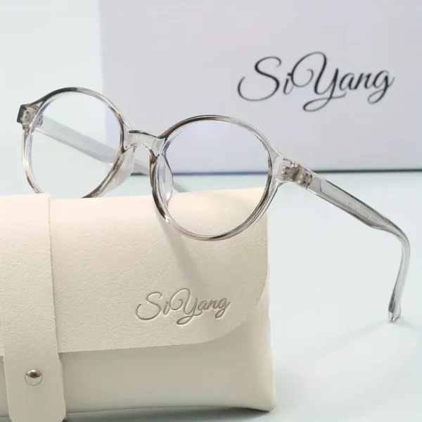 Lunettes de soleil rondes tendance pour enfants SIYANG, filtre à lumière bleue, antireflet, monture en PC, verres AC, adaptées aux enfants de 3 à 14 ans, coffret cadeau parfait avec étui et chiffon – Image 5