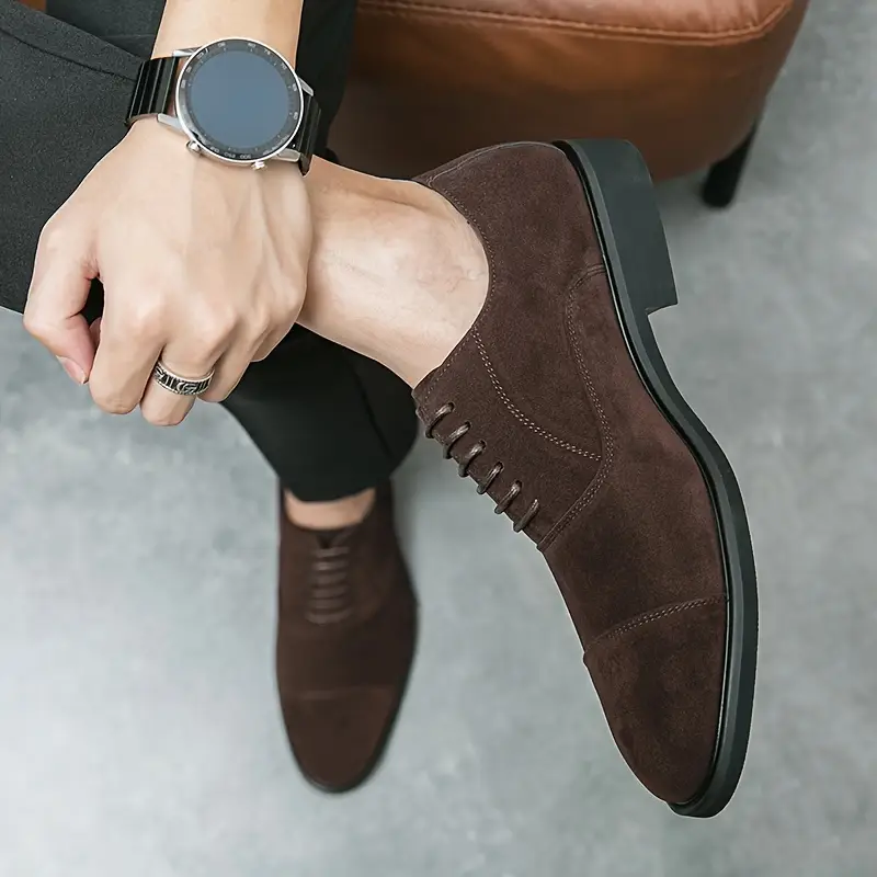 Chaussures Oxford tendance de style britannique pour hommes, Similicuir élégant et durable avec semelle en caoutchouc pour les affaires et les tenues décontractées 6 Chaussures Oxford tendance de style britannique pour hommes, Similicuir élégant et durable avec semelle en caoutchouc pour les affaires et les tenues décontractées – Image 5