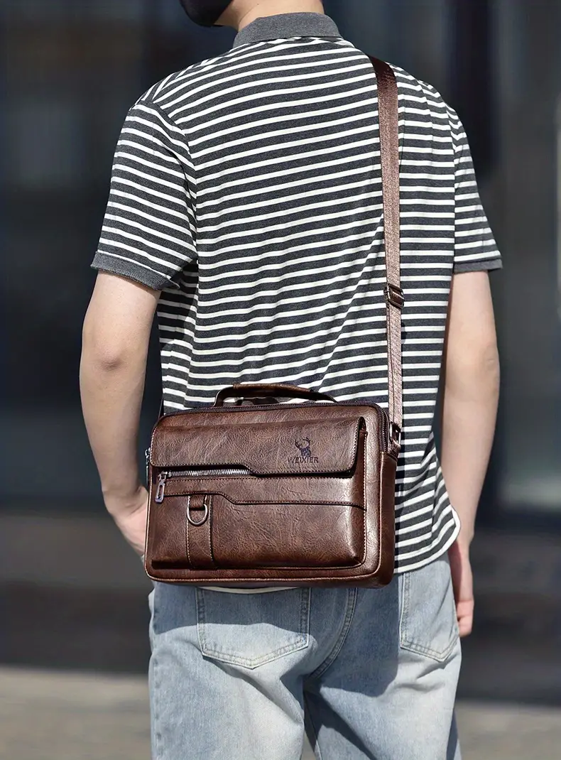 WEIXIER Sac à bandoulière pour printemps et été, sac à main décontracté en PU, cadeau pour père/anniversaire 4 WEIXIER Sac à bandoulière pour printemps et été, sac à main décontracté en PU, cadeau pour père/anniversaire – Image 3
