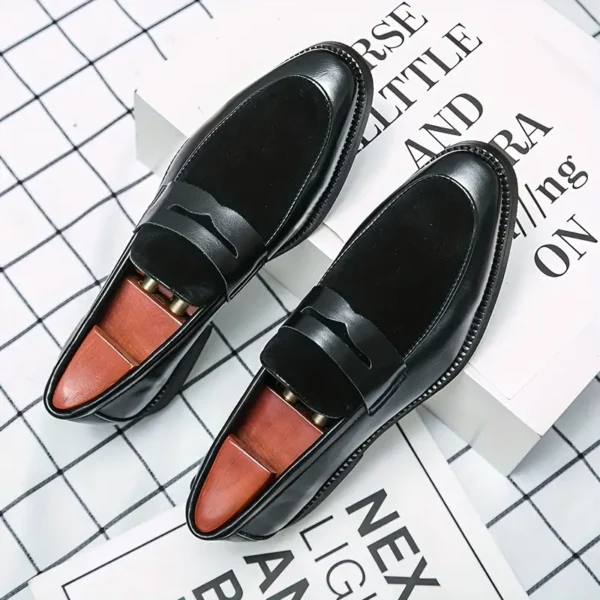 Mocassins élégants à enfiler pour hommes, Chaussures polyvalentes décontractées et professionnelles, semelle en caoutchouc durable, confort toutes saisons – Image 6