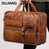 Sac fourre-tout vintage en cuir marron pour homme Sac fourre-tout vintage en cuir marron pour homme, mallette d'affaires de 39,62 cm, sac de bureau à bandoulière en cuir de vachette, sacoche de travail professionnelle durable 26 décembre 2024 Kotazando