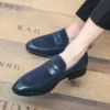 Mocassins élégants à enfiler pour hommes, Chaussures polyvalentes décontractées et professionnelles, semelle en caoutchouc durable, confort toutes saisons