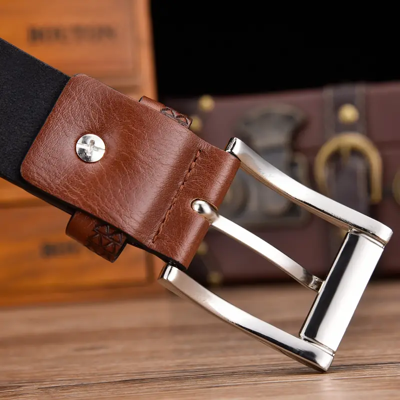 Ceinture en PU à boucle carrée pour homme, décoration de pantalon, ceinture d'affaires tendance, adaptée à un usage quotidien, choix idéal pour les cadeaux 3 Ceinture en PU à boucle carrée pour homme, décoration de pantalon, ceinture d'affaires tendance, adaptée à un usage quotidien, choix idéal pour les cadeaux – Image 2
