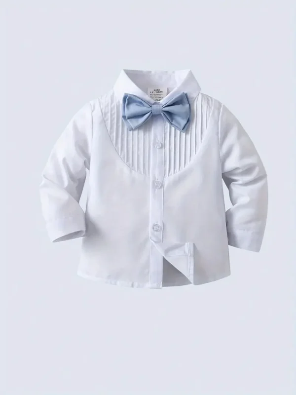 Ensemble de tenue formelle 2 pièces pour tout-petits garçons avec chemise à manches longues Ensemble de tenue formelle 2 pièces pour tout-petits garçons avec chemise à manches longues, nœud papillon et pantalon à bretelles, style gentleman classique pour mariage, fête d'anniversaire, soirée, baby shower, tissu d'extérieur 1 novembre 2024 Kotazando