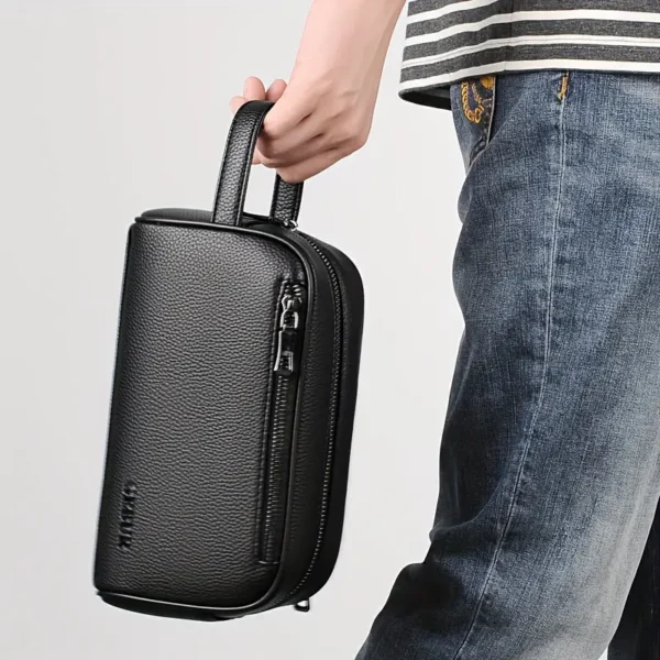 Pochette élégante en cuir PU pour homme, parfaite pour le travail et l'utilisation quotidienne – Image 4