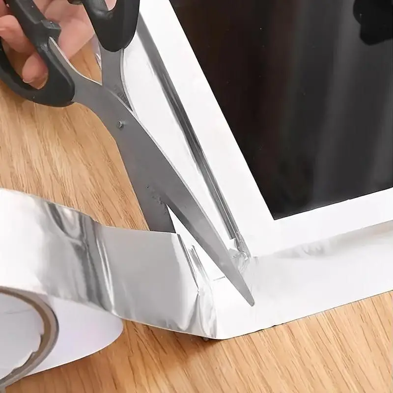Ruban d'étanchéité en aluminium pour cuisine, Imperméable, résistant à l'huile, aux hautes températures et au feu pour les joints de cuisinière et de tuyaux 8 Ruban d'étanchéité en aluminium pour cuisine, Imperméable, résistant à l'huile, aux hautes températures et au feu pour les joints de cuisinière et de tuyaux – Image 7