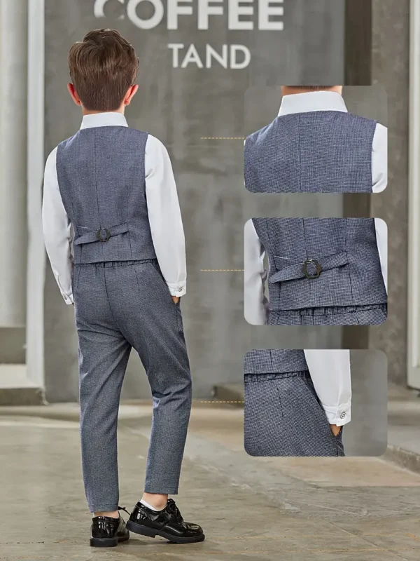 Ensemble gilet et pantalon de costume pour garçon 2 pièces Ensemble gilet et pantalon de costume pour garçon 2 pièces, tenue de soirée pour discours, spectacle, fête, vêtements d'extérieur 1 novembre 2024 Kotazando