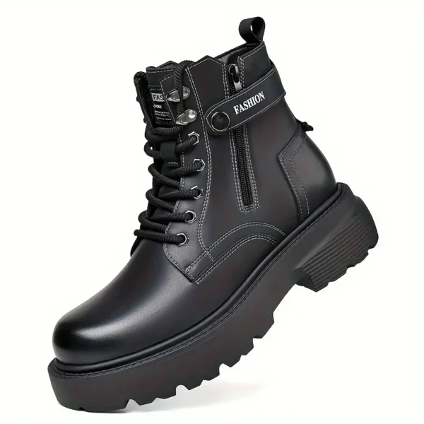 Bottines montantes élégantes pour hommes Bottines montantes élégantes pour hommes, Semelle durable et antidérapante pour l'extérieur et les vêtements décontractés, style urbain à la mode avec fermeture à glissière/lacet 5 décembre 2024 Kotazando