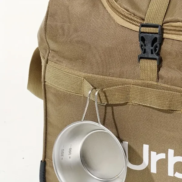 Sac de rangement grande capacité URBANWAVE 50 L, Style vintage, séparation sèche et humide, tissu Oxford durable pour le camping, les voyages, le yoga et le fitness – Image 3