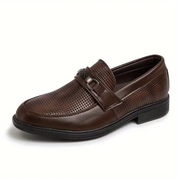 Chaussures décontractées à enfiler de couleur unie pour garçons, chaussures habillées confortables et antidérapantes pour spectacle, fête, école – Image 7