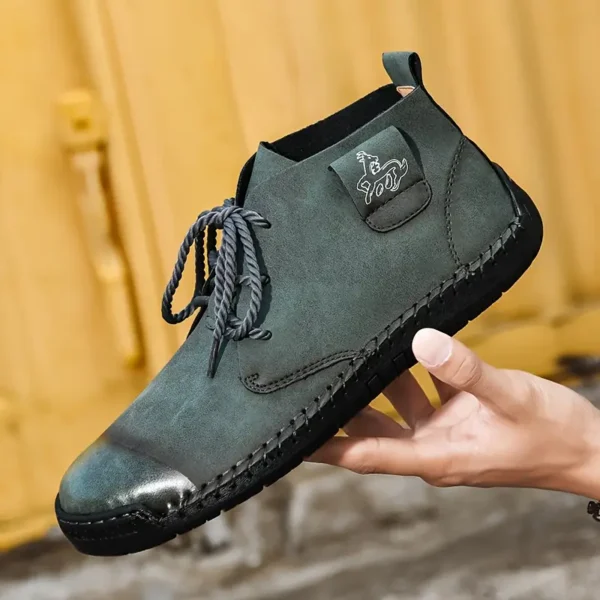 Chaussures mi-hautes rétro tendance en similicuir avec semelle souple confortable et durable, pour l'intérieur et l'extérieur, pour les fêtes, les voyages d'affaires – Image 7