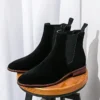 Ballerines Mary Jane chics pour filles Bottines Chelsea tendance pour homme, Bottines courtes en similicuir de couleur unie avec fermeture à bande élastique, semelle intérieure et semelle en similicuir 26 décembre 2024 Kotazando