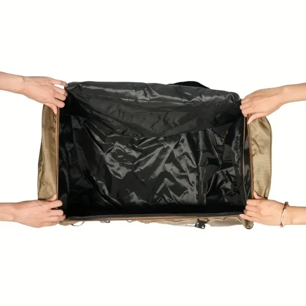 Sac de rangement grande capacité URBANWAVE 50 L, Style vintage, séparation sèche et humide, tissu Oxford durable pour le camping, les voyages, le yoga et le fitness – Image 4