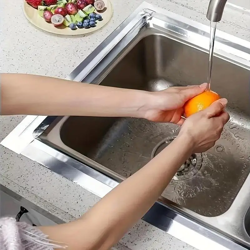 Ruban d'étanchéité en aluminium pour cuisine, Imperméable, résistant à l'huile, aux hautes températures et au feu pour les joints de cuisinière et de tuyaux 6 Ruban d'étanchéité en aluminium pour cuisine, Imperméable, résistant à l'huile, aux hautes températures et au feu pour les joints de cuisinière et de tuyaux – Image 5