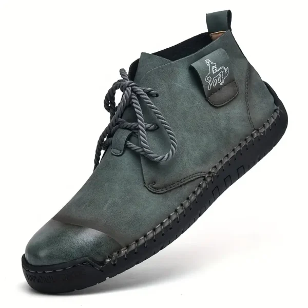 Chaussures mi-hautes rétro tendance en similicuir avec semelle souple confortable et durable, pour l'intérieur et l'extérieur, pour les fêtes, les voyages d'affaires – Image 2