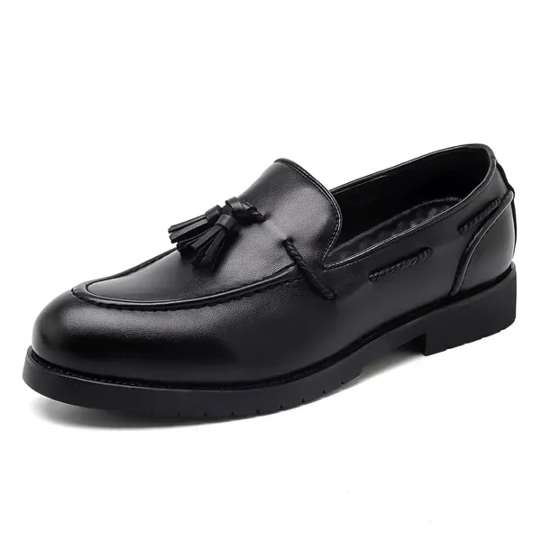 Mocassins britanniques grande taille pour hommes, Chaussures décontractées et professionnelles à enfiler, parfaites pour les mariages et les fêtes, semelle en caoutchouc durable - Image 8