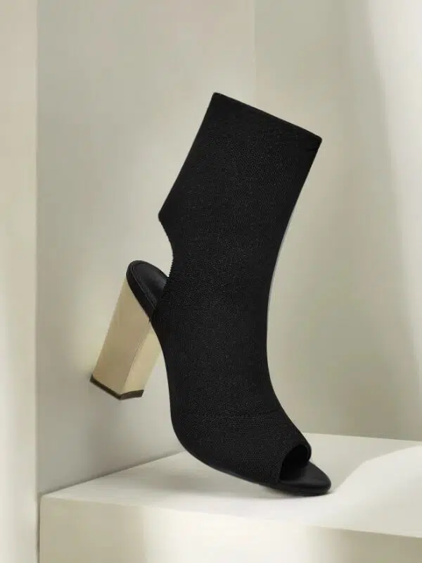 CUCCOO BASICS Sandales à talons épais minimalistes pour l'été, Talons de remise de diplôme, Talons de bal, Chaussures de vacances, Soldes d'été, Chaussures de rentrée, Chaussures d'étudiants, Halloween Noël Automne – Image 3