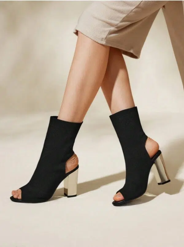 CUCCOO BASICS Sandales à talons épais minimalistes pour l'été, Talons de remise de diplôme, Talons de bal, Chaussures de vacances, Soldes d'été, Chaussures de rentrée, Chaussures d'étudiants, Halloween Noël Automne – Image 5
