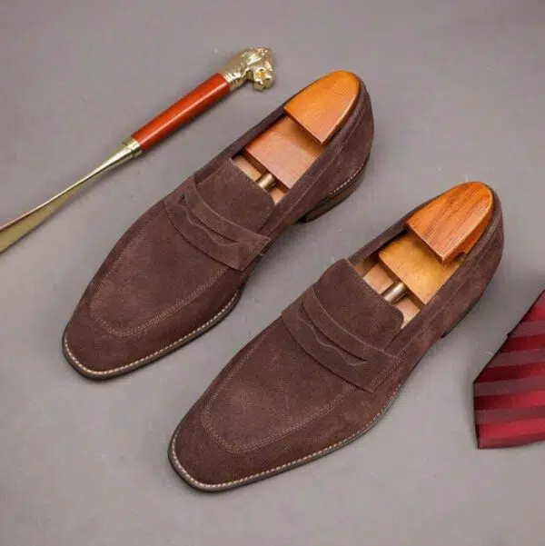 Mocassins pour hommes, chaussures décontractées de style britannique, en daim, confortables, respirantes, antidérapantes, à enfiler, classiques, pour le quotidien, grandes tailles – Image 10