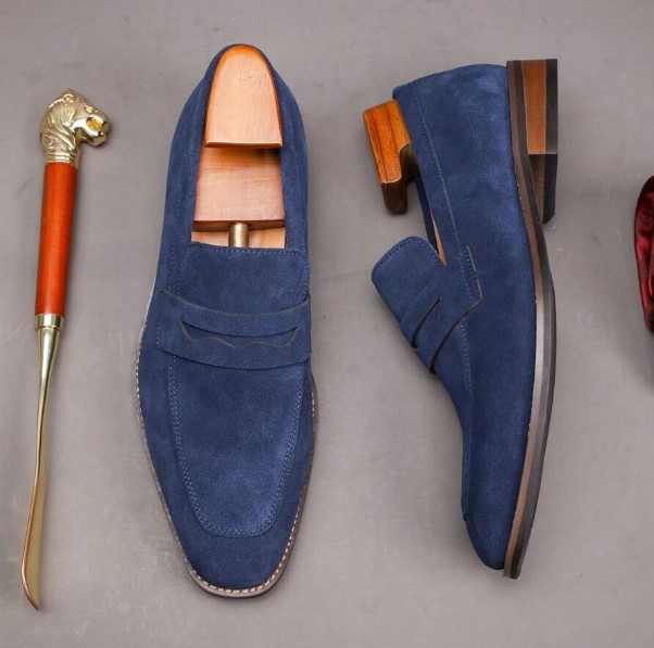 Mocassins pour hommes, chaussures décontractées de style britannique, en daim, confortables, respirantes, antidérapantes, à enfiler, classiques, pour le quotidien, grandes tailles 5 Mocassins pour hommes, chaussures décontractées de style britannique, en daim, confortables, respirantes, antidérapantes, à enfiler, classiques, pour le quotidien, grandes tailles – Image 4