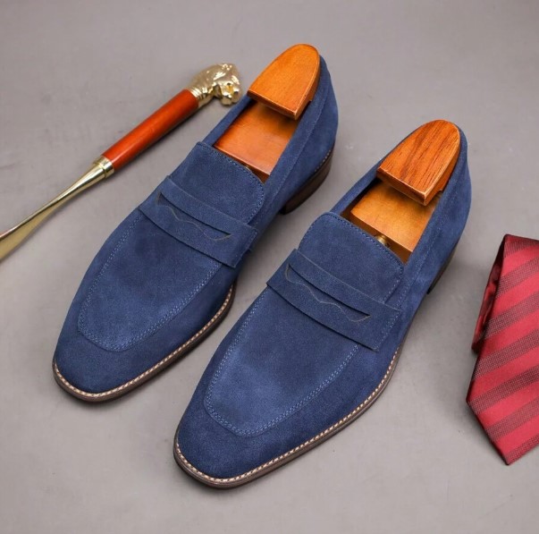 Mocassins pour hommes, chaussures décontractées de style britannique, en daim, confortables, respirantes, antidérapantes, à enfiler, classiques, pour le quotidien, grandes tailles 6 Mocassins pour hommes, chaussures décontractées de style britannique, en daim, confortables, respirantes, antidérapantes, à enfiler, classiques, pour le quotidien, grandes tailles – Image 5