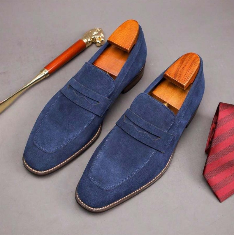Mocassins pour hommes, chaussures décontractées de style britannique, en daim, confortables, respirantes, antidérapantes, à enfiler, classiques, pour le quotidien, grandes tailles 10 Mocassins pour hommes, chaussures décontractées de style britannique, en daim, confortables, respirantes, antidérapantes, à enfiler, classiques, pour le quotidien, grandes tailles – Image 9