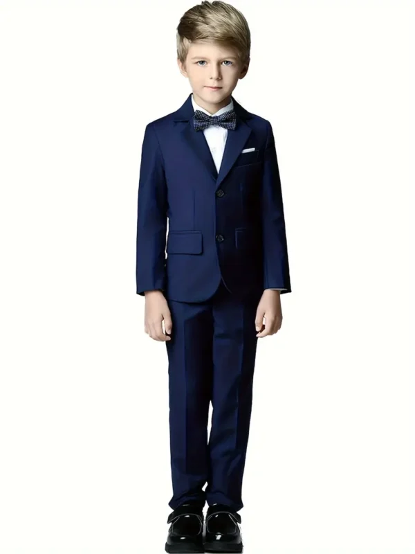 Tenue de gentleman formelle 2 pièces pour garçons Tenue de gentleman formelle 2 pièces pour garçons, robe blazer à manches longues et pantalon, ensemble de vêtements pour garçons pour la compétition, la performance, le mariage, le banquet, la robe d'extérieur novembre 13, 2024 Kotazando