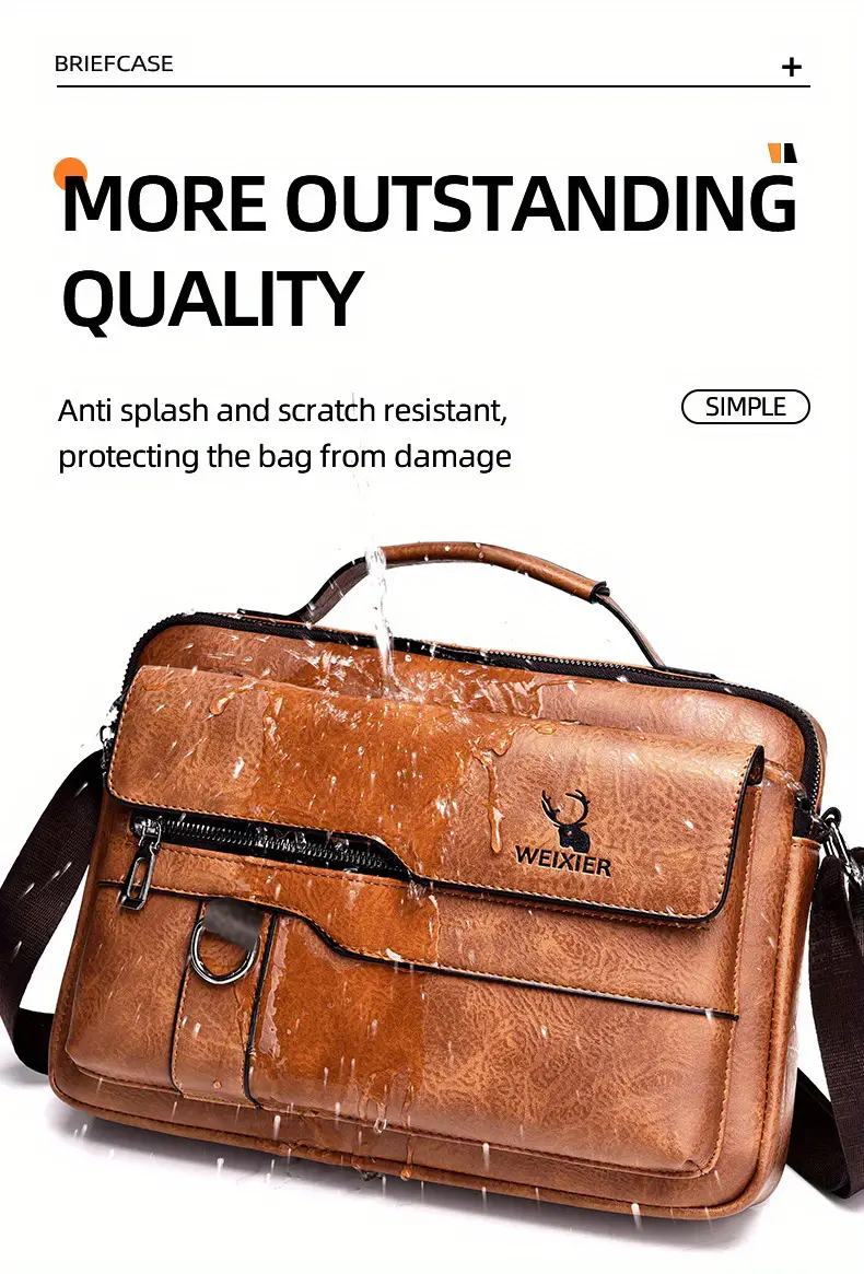 WEIXIER Sac à bandoulière pour printemps et été, sac à main décontracté en PU, cadeau pour père/anniversaire 15 WEIXIER Sac à bandoulière pour printemps et été, sac à main décontracté en PU, cadeau pour père/anniversaire – Image 14