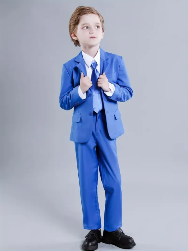 Tenue de gentleman formelle 2 pièces pour garçons Tenue de gentleman formelle 2 pièces pour garçons, robe blazer à manches longues et pantalon, ensemble de vêtements pour garçons pour la compétition, la performance, le mariage, le banquet, la robe d'extérieur novembre 13, 2024 Kotazando