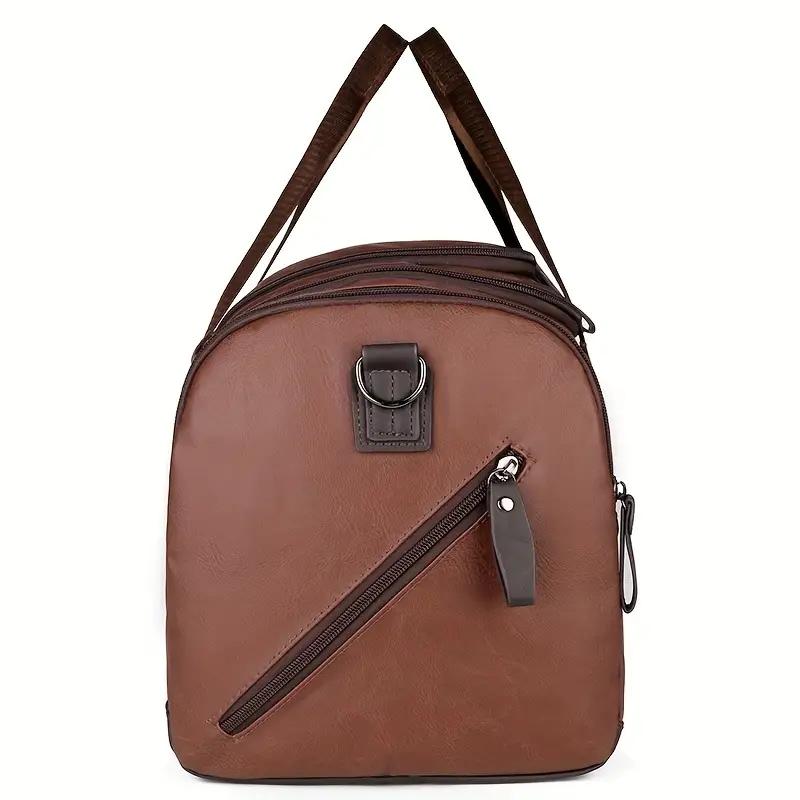 Sac de voyage en PU de grande capacité pour homme, sac à bandoulière durable et élégant avec bandoulière réglable, idéal pour la salle de sport et les voyages 9 Sac de voyage en PU de grande capacité pour homme, sac à bandoulière durable et élégant avec bandoulière réglable, idéal pour la salle de sport et les voyages – Image 8