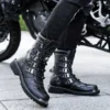 Bottes de moto montantes élégantes pour hommes Bottes de moto montantes élégantes pour hommes, Semelle épaisse, antidérapantes, à lacets, streetwear à la mode pour l'extérieur et les vêtements décontractés 26 décembre 2024 Kotazando
