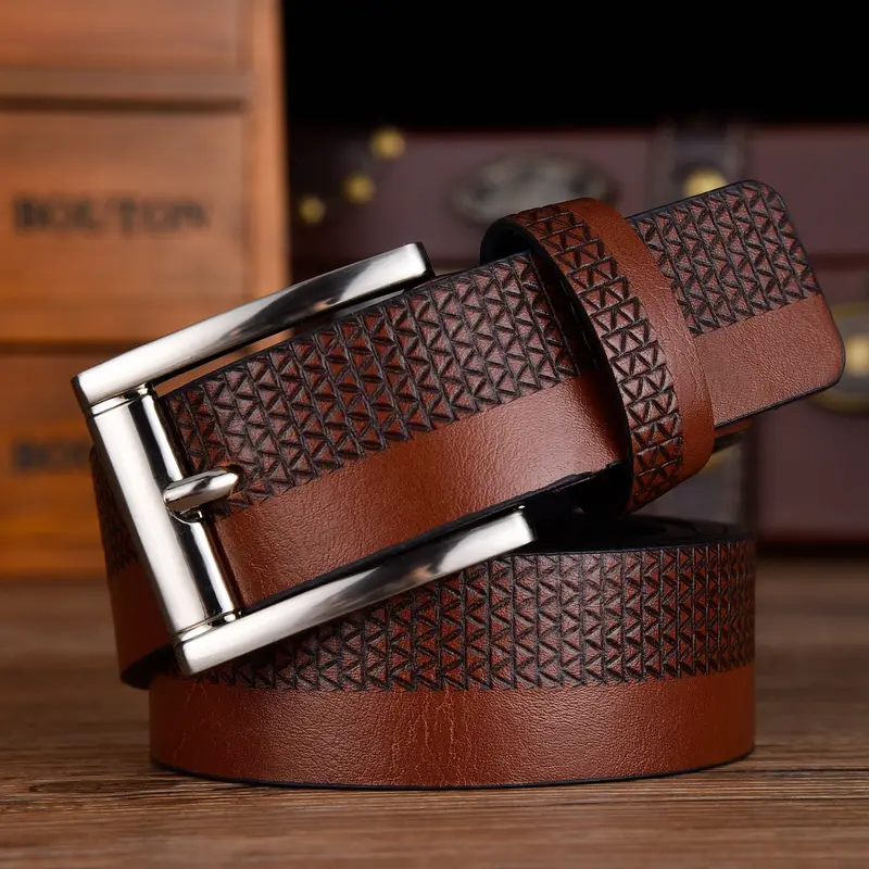 Ceinture en PU à boucle carrée pour homme, décoration de pantalon, ceinture d'affaires tendance, adaptée à un usage quotidien, choix idéal pour les cadeaux 2 Ceinture en PU à boucle carrée pour homme, décoration de pantalon, ceinture d'affaires tendance, adaptée à un usage quotidien, choix idéal pour les cadeaux