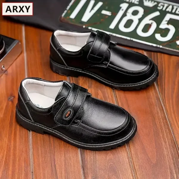 Chaussures plates souples classiques de couleur unie pour garçons, chaussures habillées légères et confortables pour l'école de spectacle, toutes saisons – Image 5