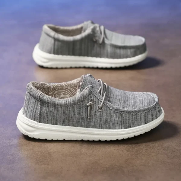 Mocassins décontractés et confortables de couleur unie pour garçons, baskets respirantes et antidérapantes pour la marche et la course à pied – Image 12