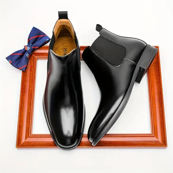 Bottines Chelsea élégantes et confortables pour hommes, chaussures de marche décontractées, bottes à enfiler – Image 13