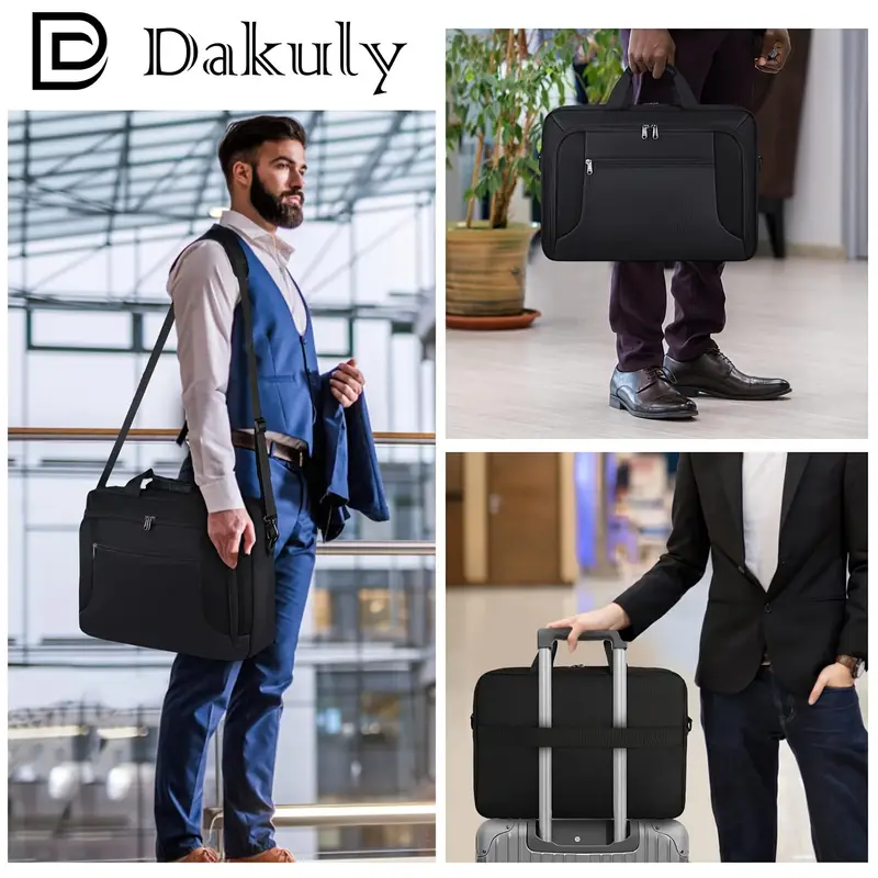 Sacoche pour ordinateur portable 43,94 cm, Sac d'affaires étanche de grande capacité avec bandoulière réglable pour hommes et femmes 10 Sacoche pour ordinateur portable 43,94 cm, Sac d'affaires étanche de grande capacité avec bandoulière réglable pour hommes et femmes – Image 9