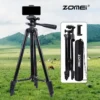 ZOMEI Trépied en aluminium noir de 139,7 cm avec clip pour téléphone et sac de transport