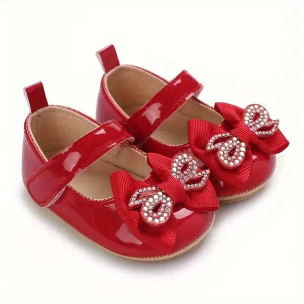 Jolies chaussures de princesse, Jolies chaussures Mary Jane en similicuir de couleur unie