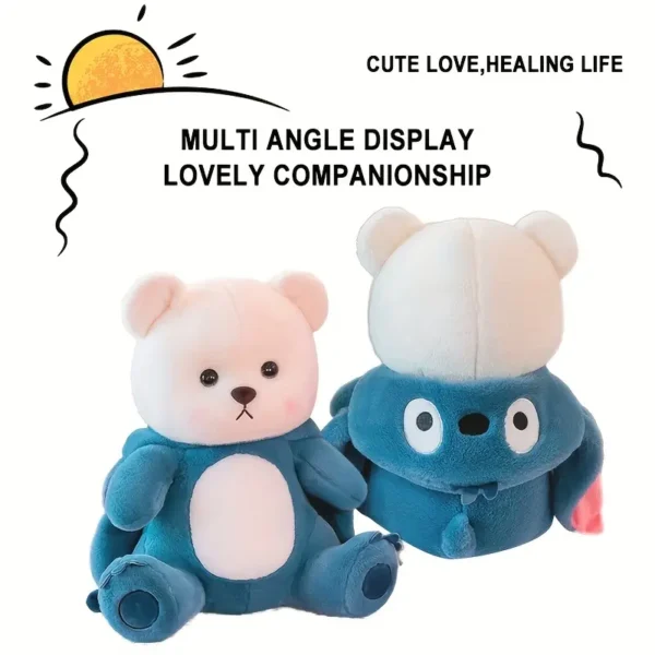 Adorable ours en peluche transformable, parfait pour Halloween, Thanksgiving, Pâques, Noël, la Saint-Valentin et les cadeaux d'anniversaire, polyester doux - Image 9