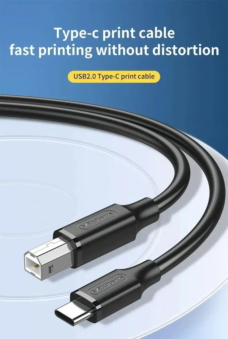 1 câble adaptateur universel USB C vers USB B 2.0, mâle vers femelle, sans alimentation, pour ordinateurs portables, imprimantes, scanners, télécopieurs 12 1 câble adaptateur universel USB C vers USB B 2.0, mâle vers femelle, sans alimentation, pour ordinateurs portables, imprimantes, scanners, télécopieurs – Image 11