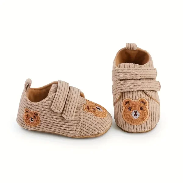 Une paire de chaussures de sport à motif d'ours de dessin animé pour filles et garçons, adaptées aux nourrissons de 0 à 1 an qui apprennent à marcher - Image 3