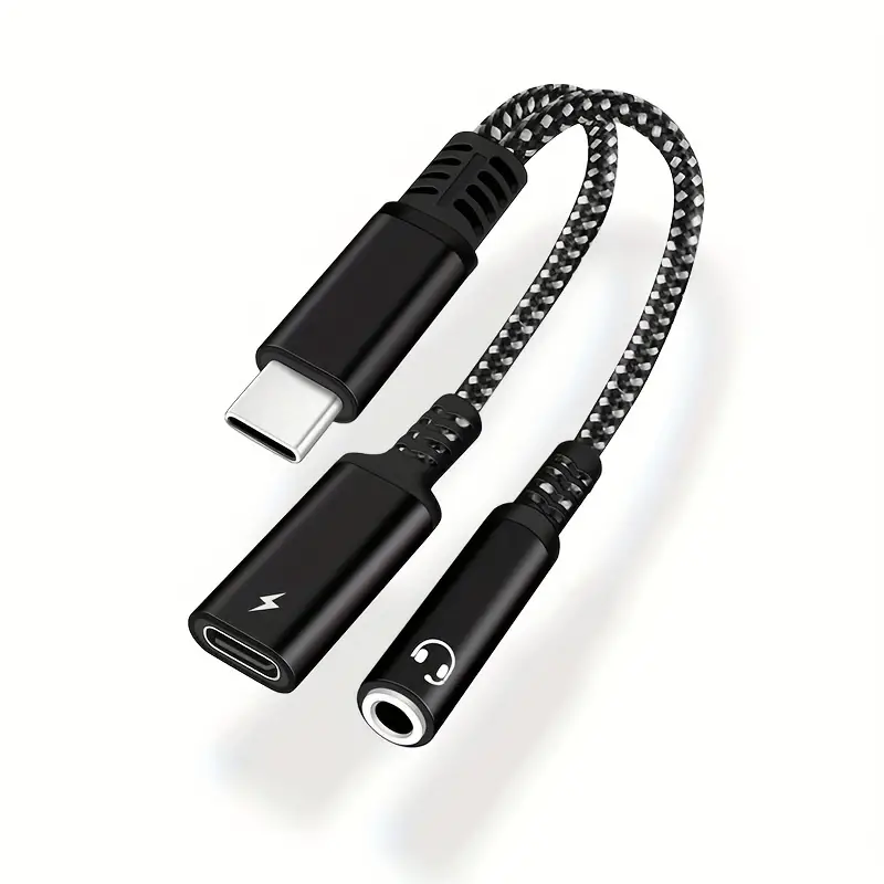 Adaptateur audio USB C vers 3,5 mm, charge rapide 60 W PD USB-C mâle vers auxiliaire femelle et type C femelle, son DAC 2 en 1, compatible avec plusieurs appareils iPhone, Samsung, Google, OPPO, Xiaomi - Aucune batterie requise 5 Adaptateur audio USB C vers 3,5 mm, charge rapide 60 W PD USB-C mâle vers auxiliaire femelle et type C femelle, son DAC 2 en 1, compatible avec plusieurs appareils iPhone, Samsung, Google, OPPO, Xiaomi - Aucune batterie requise – Image 4