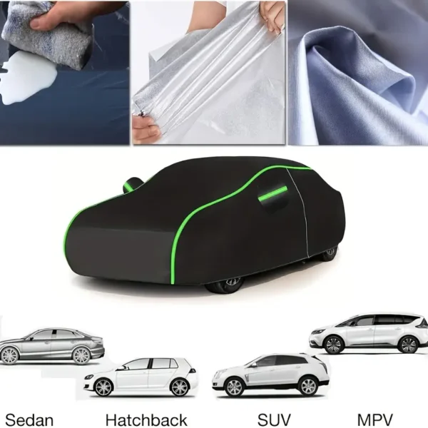 Housse de voiture universelle pour l'extérieur, tissu épais en polyester 190T, protection complète du véhicule SUV contre le soleil, la poussière, la pluie, la neige, les rayures et les rayons UV 14 décembre 2024 Kotazando